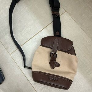 Coach Two-Tone Brown and Tan Belt Bag